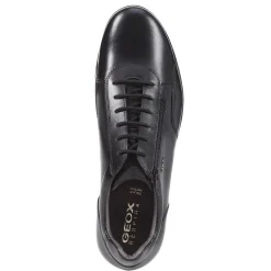 Schoenen|Schoenen Heren<Geox Derby's Symbol, leren bovenwerk zwart