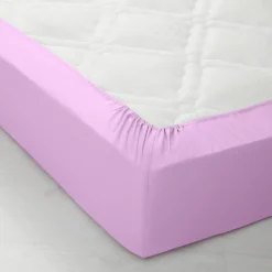 Hoeslaken<Blancheporte Drap-housse uni flanelle bonnets 32 cm lavendel