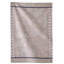 Droogdoek En Handdoek<Blancheporte Droogdoek in jacquardkatoen met bosthema - set van 3 rood + groen + taupe
