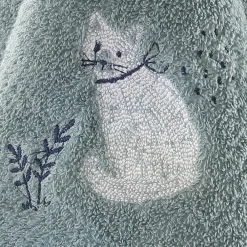 Droogdoek En Handdoek<Blancheporte Droogdoeken in badstof, geborduurde katmotieven - set van 2 grijs