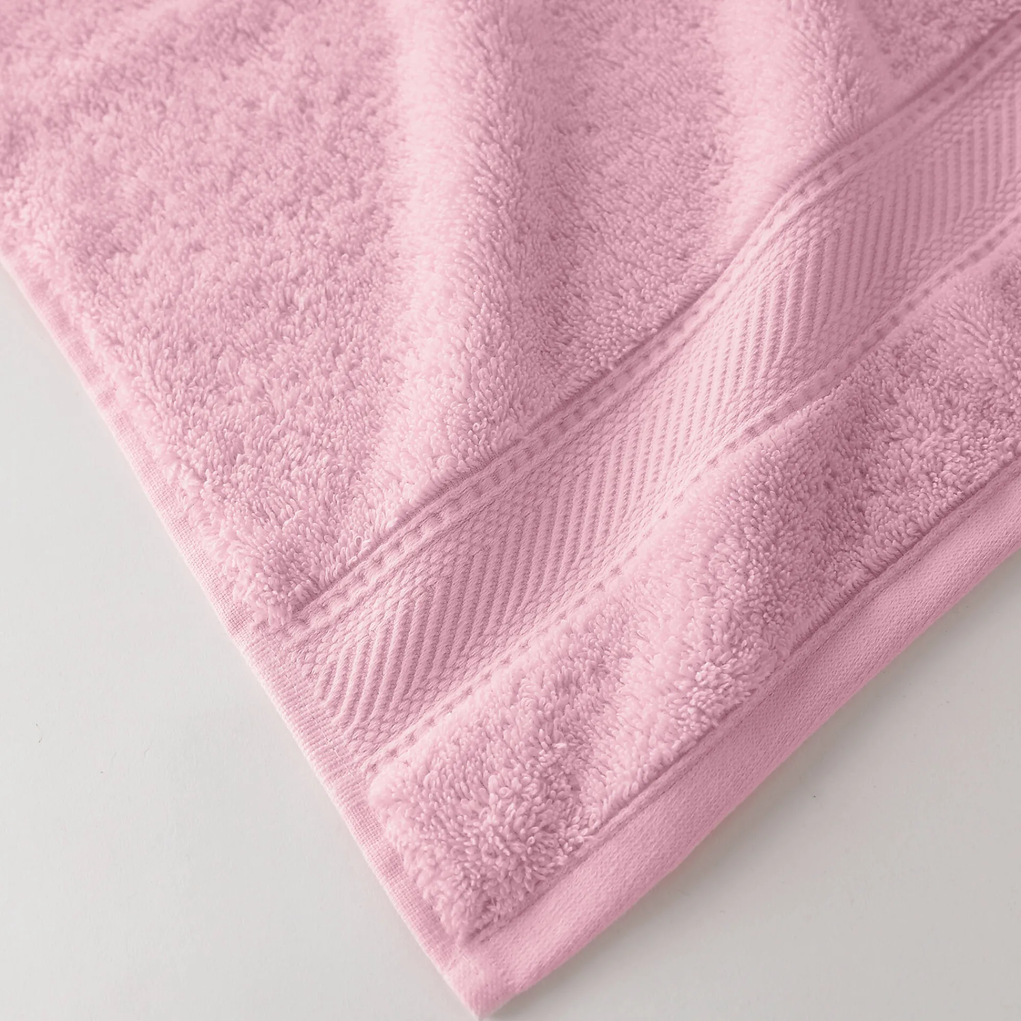Badhanddoek<Colombine Effen badstof 540g/m2, luxe comfort poederroze