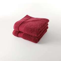 Badhanddoek<Colombine Effen badstof 540g/m2, luxe comfort wijnrood