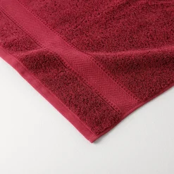 Badhanddoek<Colombine Effen badstof 540g/m2, luxe comfort wijnrood