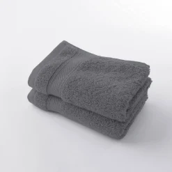 Badhanddoek<Colombine Effen badstof 540g/m2, luxe comfort antraciet