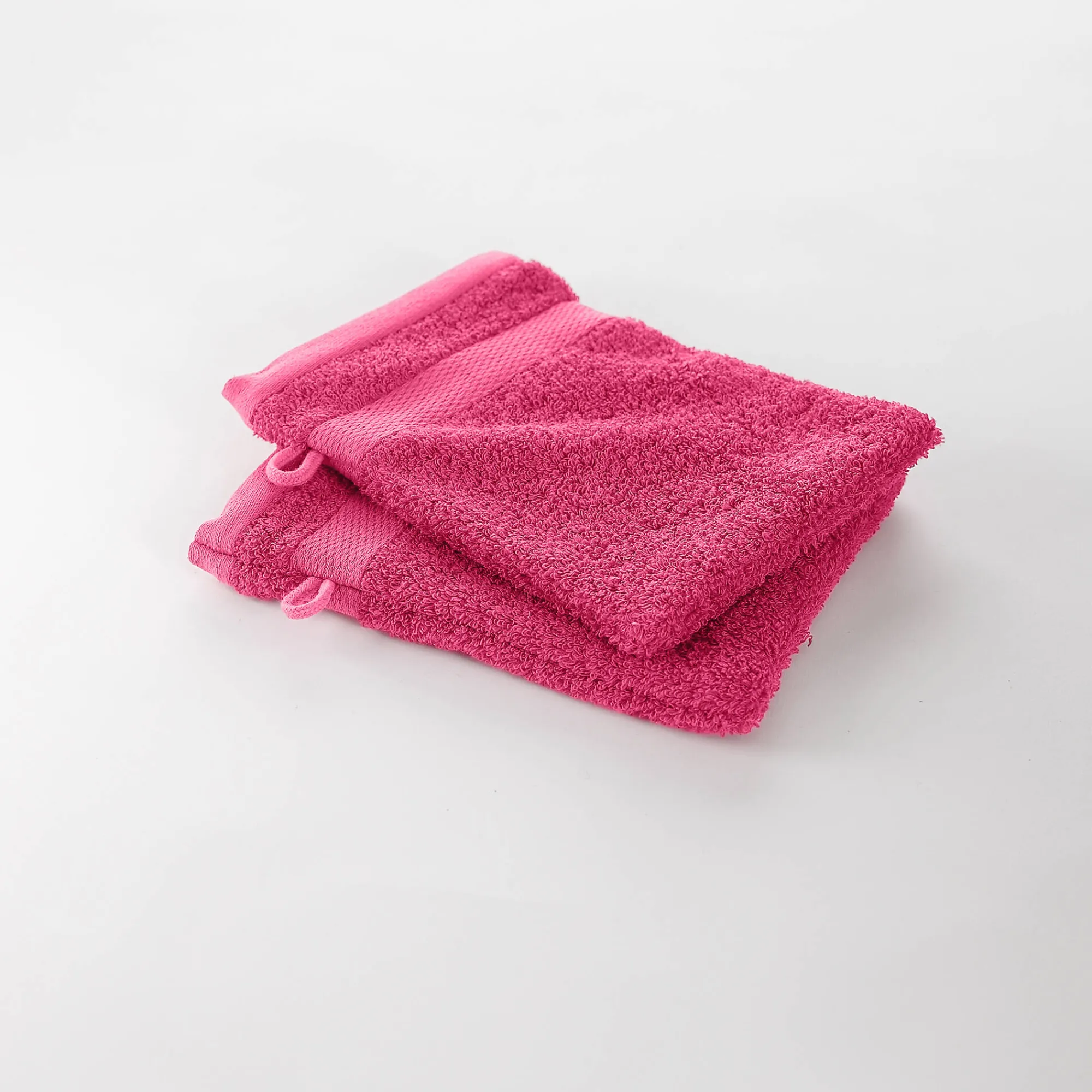 Badhanddoek<Colombine Effen badstof in katoen en modal 500 g/m2 framboos