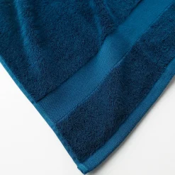 Badhanddoek<Colombine Effen badstof in katoen en modal 500 g/m2 eendenblauw