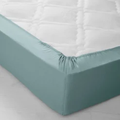 Effen Bedlinnen|Vlak Laken<Colombine Effen bedlinnen - polyester/katoen, celadon