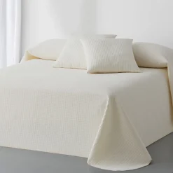 Deken En Bedsprei|Deken, Boutis En Bedsprei<Blancheporte Effen bedsprei met gewafeld effect ivoorkleur