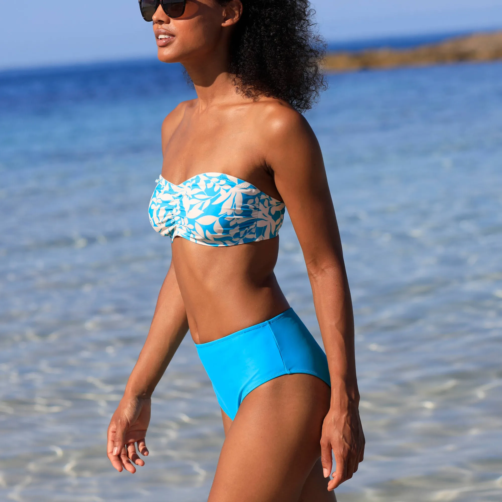 Badmode|Badmode<Blancheporte Effen bikinislip met hoge taille Solaro turkoois