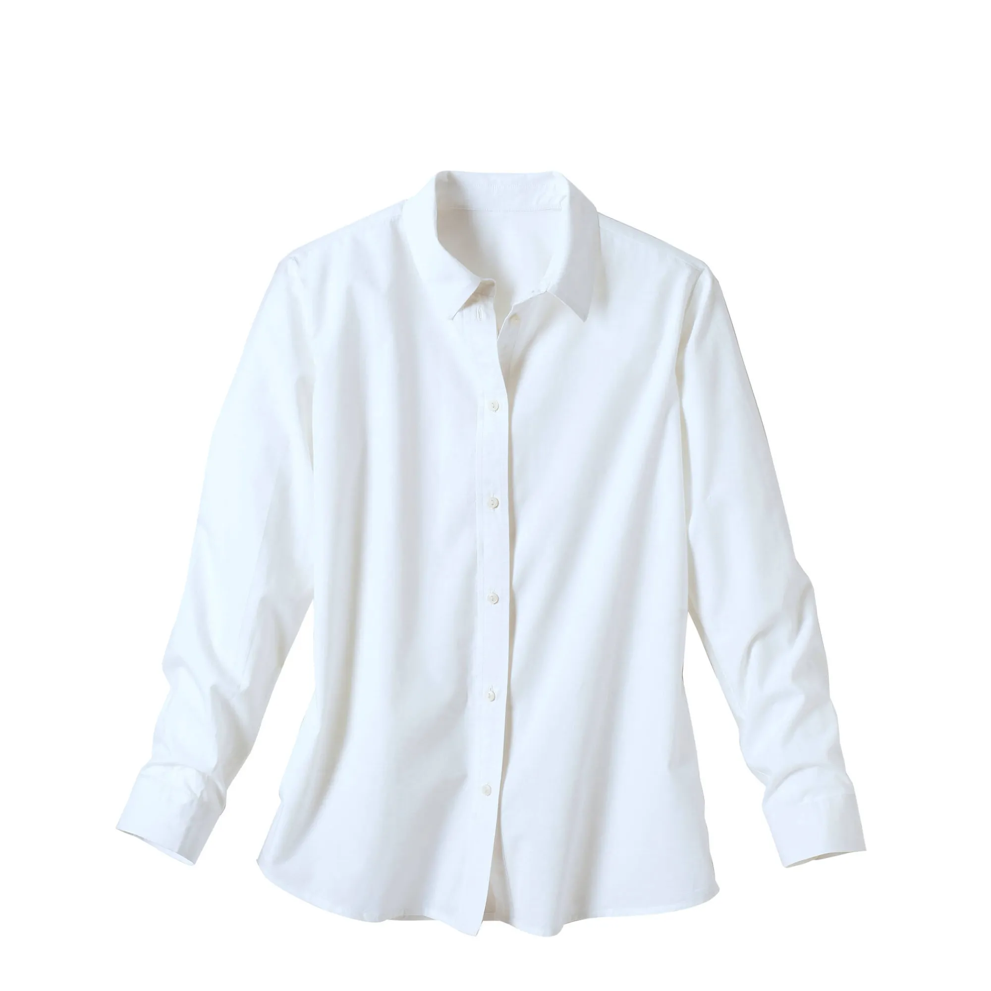 Bloes En Tuniek<Blancheporte Effen bloes met knoopsluiting wit