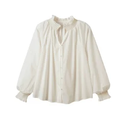 Bloes En Tuniek<Blancheporte Effen bloes met smokwerkdetails, bloezende mouwen ecru