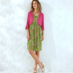 Trui En Vest<Blancheporte Effen bolero met 3/4-mouwen violine