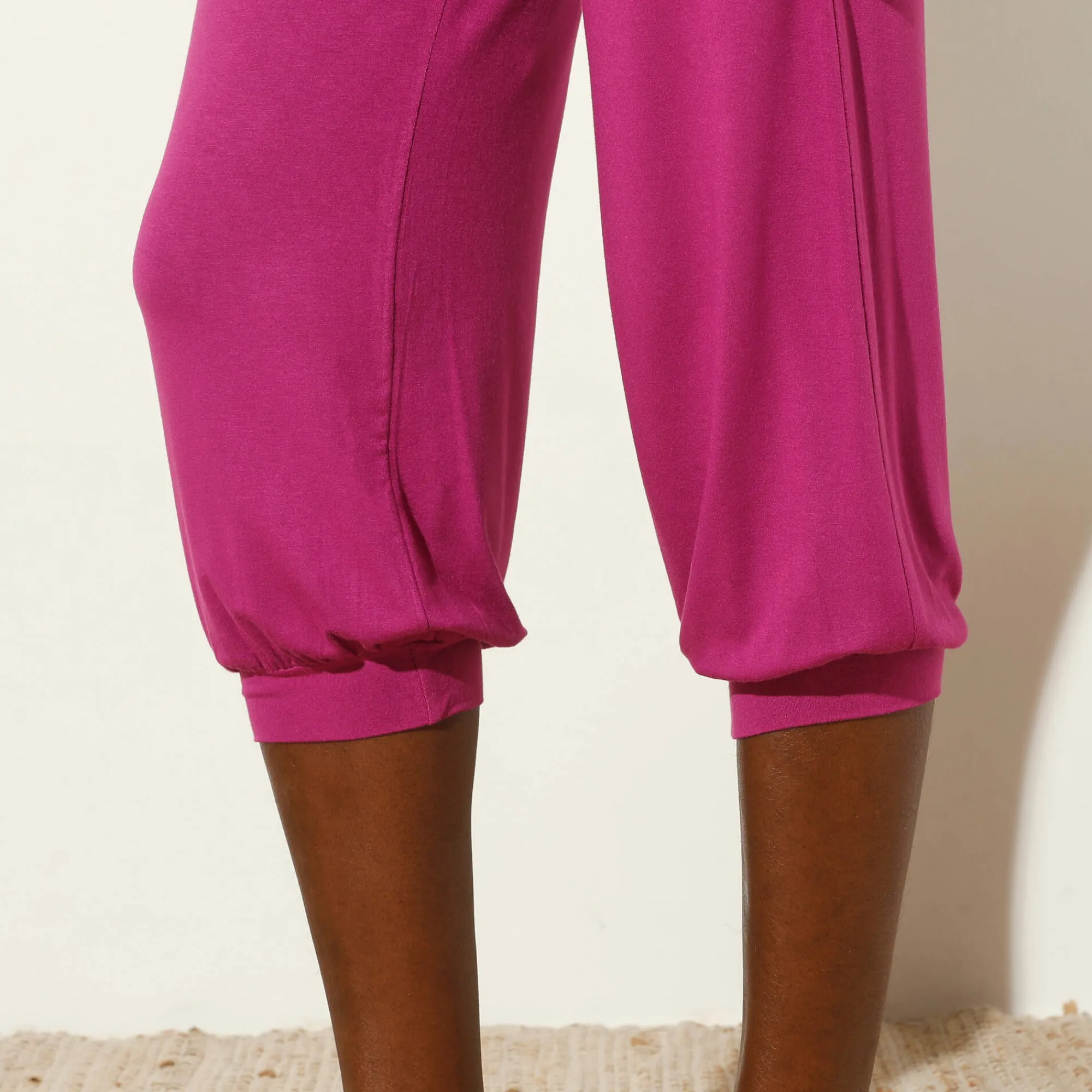 Broek<Blancheporte Effen bolstaande 3/4-broek violine
