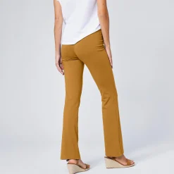 Legging<Blancheporte Effen bootcut legging, elastische taille honing