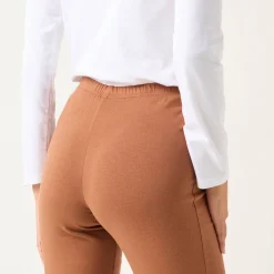 Legging<Blancheporte Effen bootcut legging, elastische taille hazelnootbruin