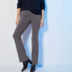 Legging<Blancheporte Effen bootcut legging, elastische taille antraciet