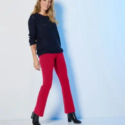 Legging<Blancheporte Effen bootcut legging, elastische taille pruim