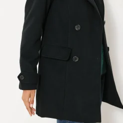 Jas En Mantel<Blancheporte Effen cabanmantel met knoopsluiting zwart
