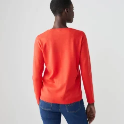 Trui En Vest<Blancheporte Effen cardigan met kasjmiertouch rood