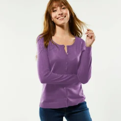 Trui En Vest<Blancheporte Effen cardigan met kasjmiertouch parma
