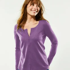 Trui En Vest<Blancheporte Effen cardigan met kasjmiertouch parma