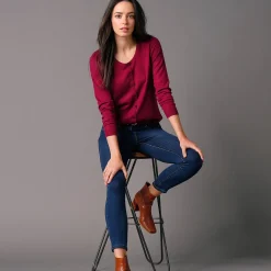 Trui En Vest<Blancheporte Effen cardigan met kasjmiertouch pruim