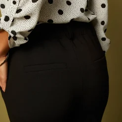 Broek<Blancheporte Effen chino broek, milanotricot zwart
