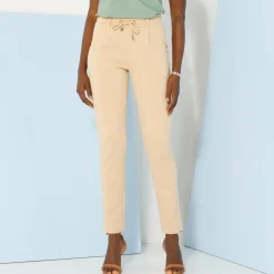 Broek<Blancheporte Effen chino broek, milanotricot zandkleur