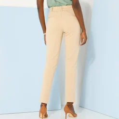 Broek<Blancheporte Effen chino broek, milanotricot zandkleur