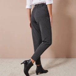 Broek<Blancheporte Effen chino broek, milanotricot chiné antraciet