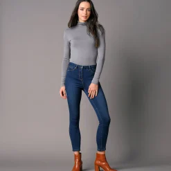 T-Shirt En Topje|Trui En Vest<Blancheporte Effen coltrui in stretchstof grijs