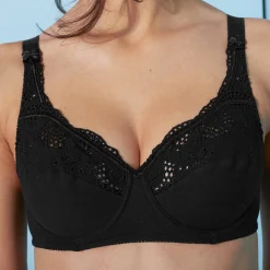 Beha<Confidence Lingerie Effen geborduurde beha Olbia - met beugels zwart