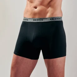 Ondergoed<Blancheporte Effen, halflange shorty - set van 3 zwart + grijsblauw + chinégrijs