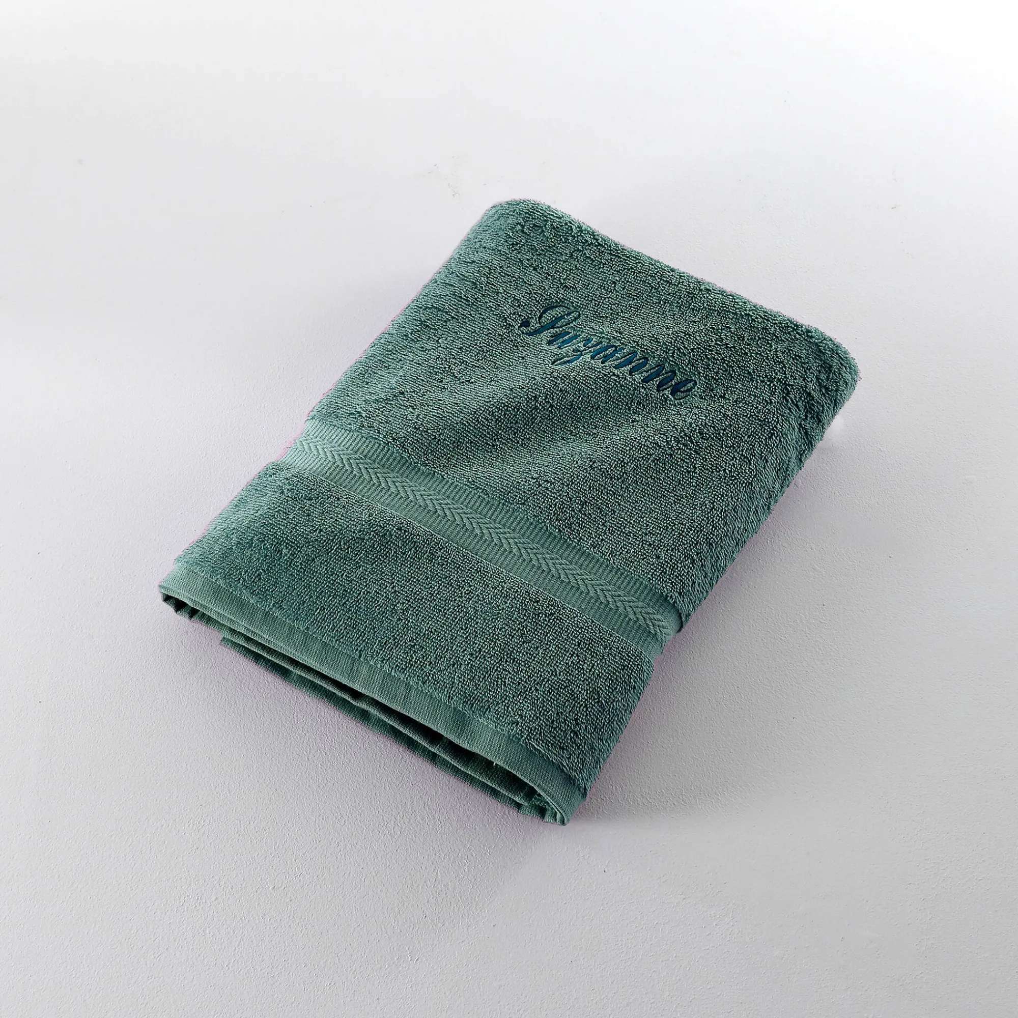 Badhanddoek|Handdoek En Badlaken Kids<Colombine Effen handdoek, zacht comfort, personaliseerbaar eucalyptus