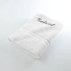 Badhanddoek|Handdoek En Badlaken Kids<Colombine Effen handdoek, zacht comfort, personaliseerbaar wit