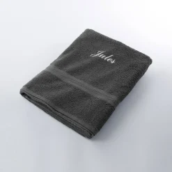 Badhanddoek|Handdoek En Badlaken Kids<Colombine Effen handdoek, zacht comfort, personaliseerbaar antraciet