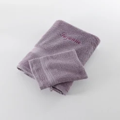 Badhanddoek|Handdoek En Badlaken Kids<Colombine Effen handdoek, zacht comfort, personaliseerbaar lavendel