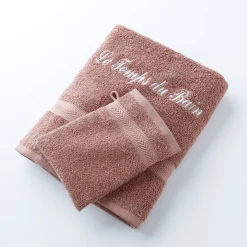 Badhanddoek|Handdoek En Badlaken Kids<Colombine Effen handdoek, zacht comfort, personaliseerbaar kastanje