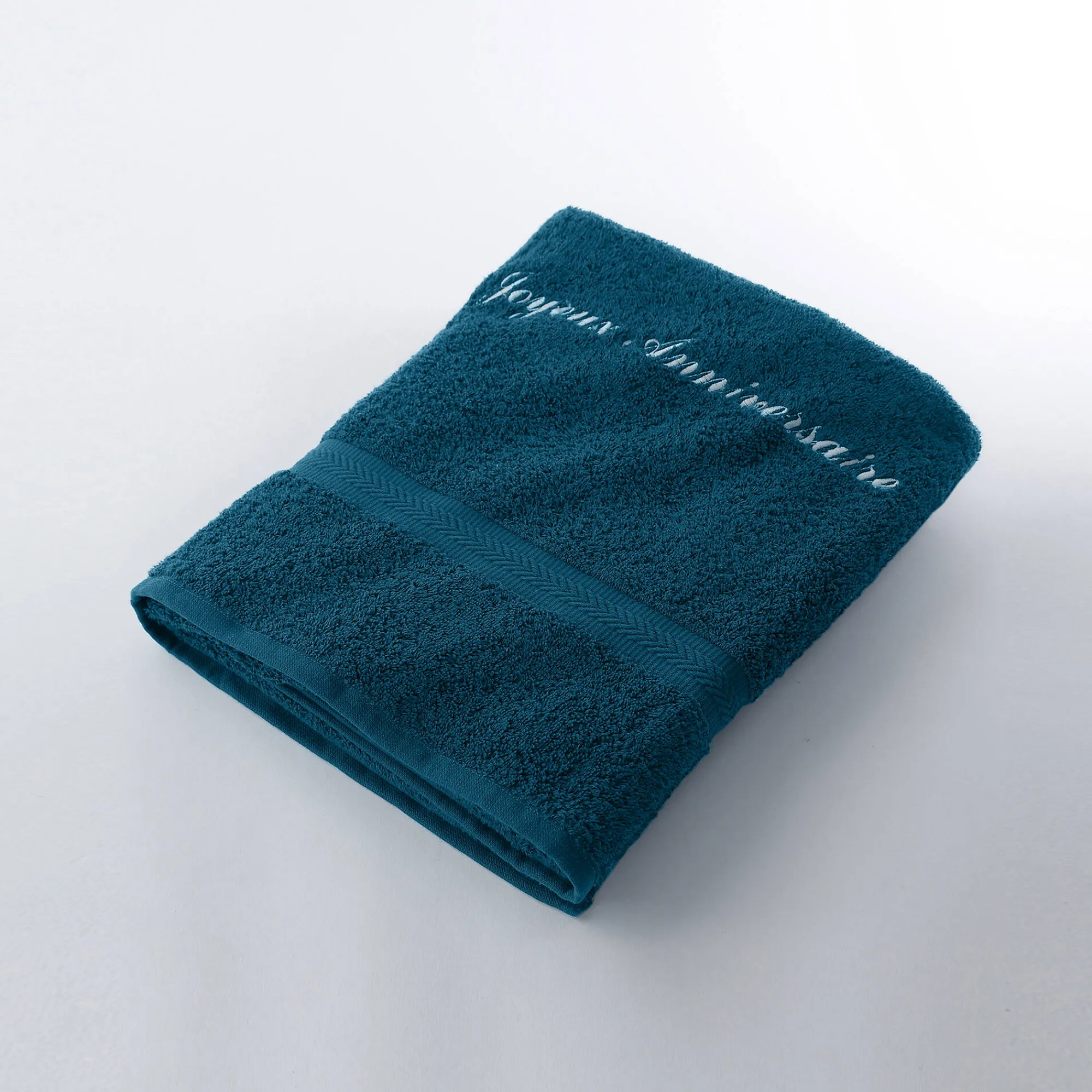 Badhanddoek|Handdoek En Badlaken Kids<Colombine Effen handdoek, zacht comfort, personaliseerbaar pauwblauw