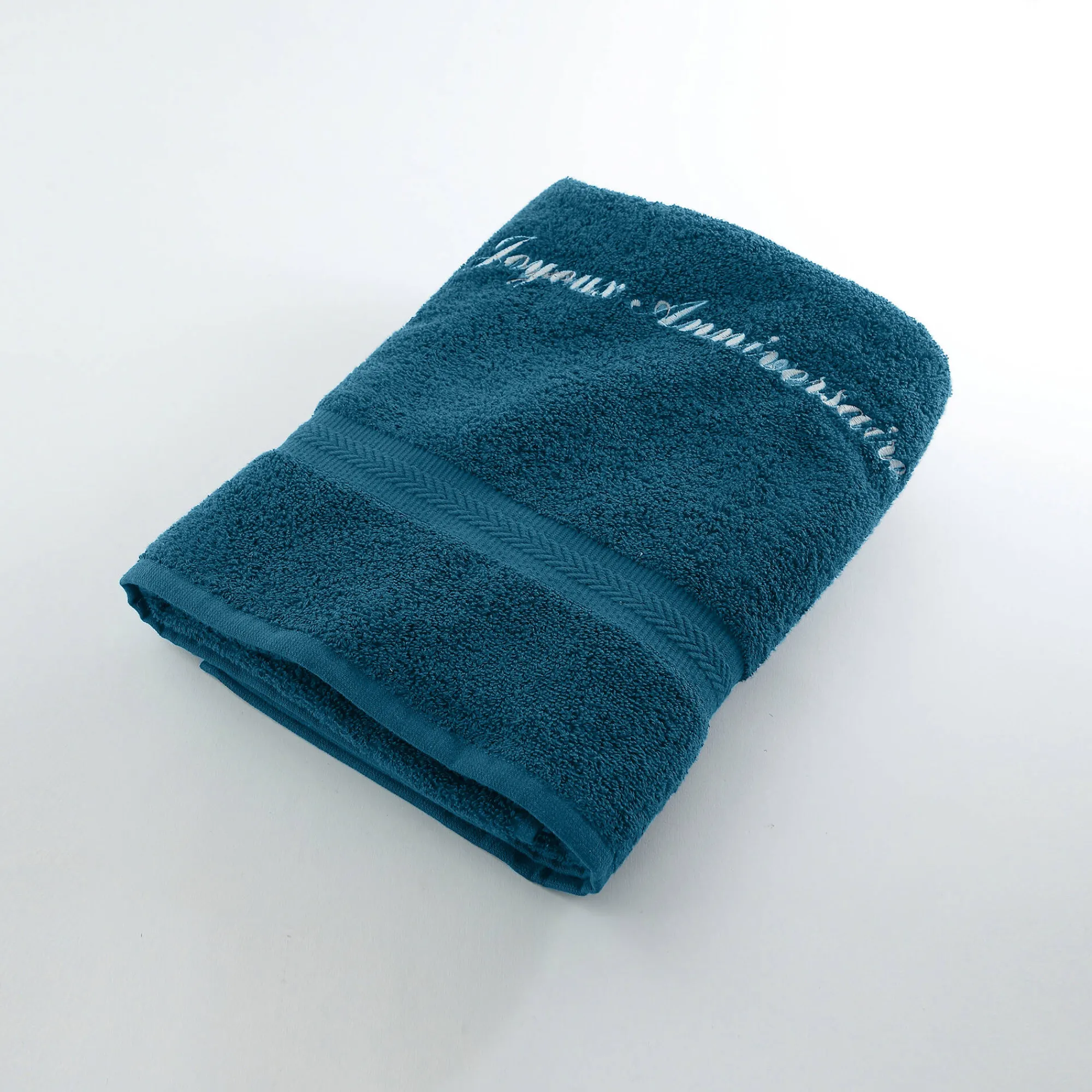 Badhanddoek|Handdoek En Badlaken Kids<Colombine Effen handdoek, zacht comfort, personaliseerbaar pauwblauw