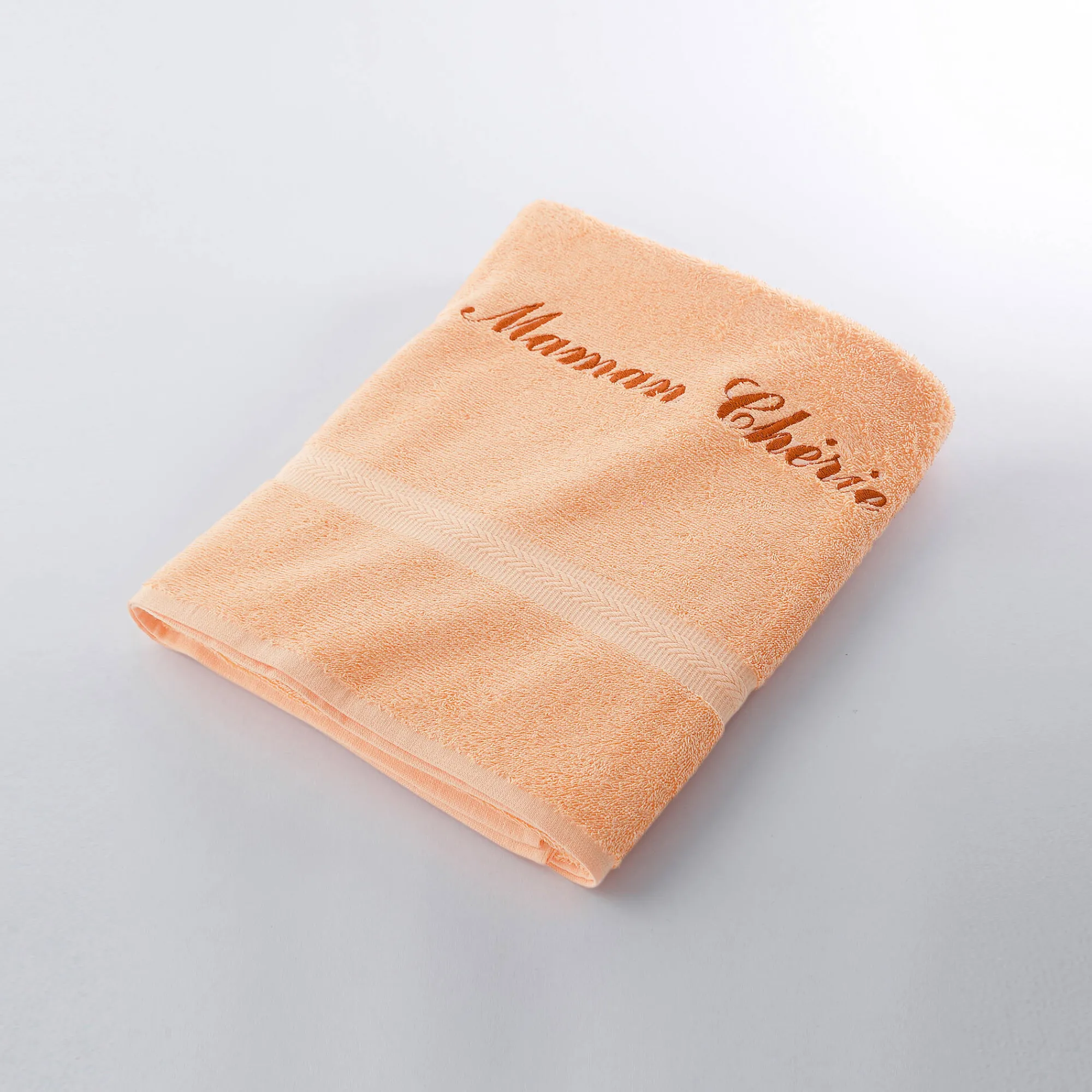 Badhanddoek|Handdoek En Badlaken Kids<Colombine Effen handdoek, zacht comfort, personaliseerbaar abrikoos