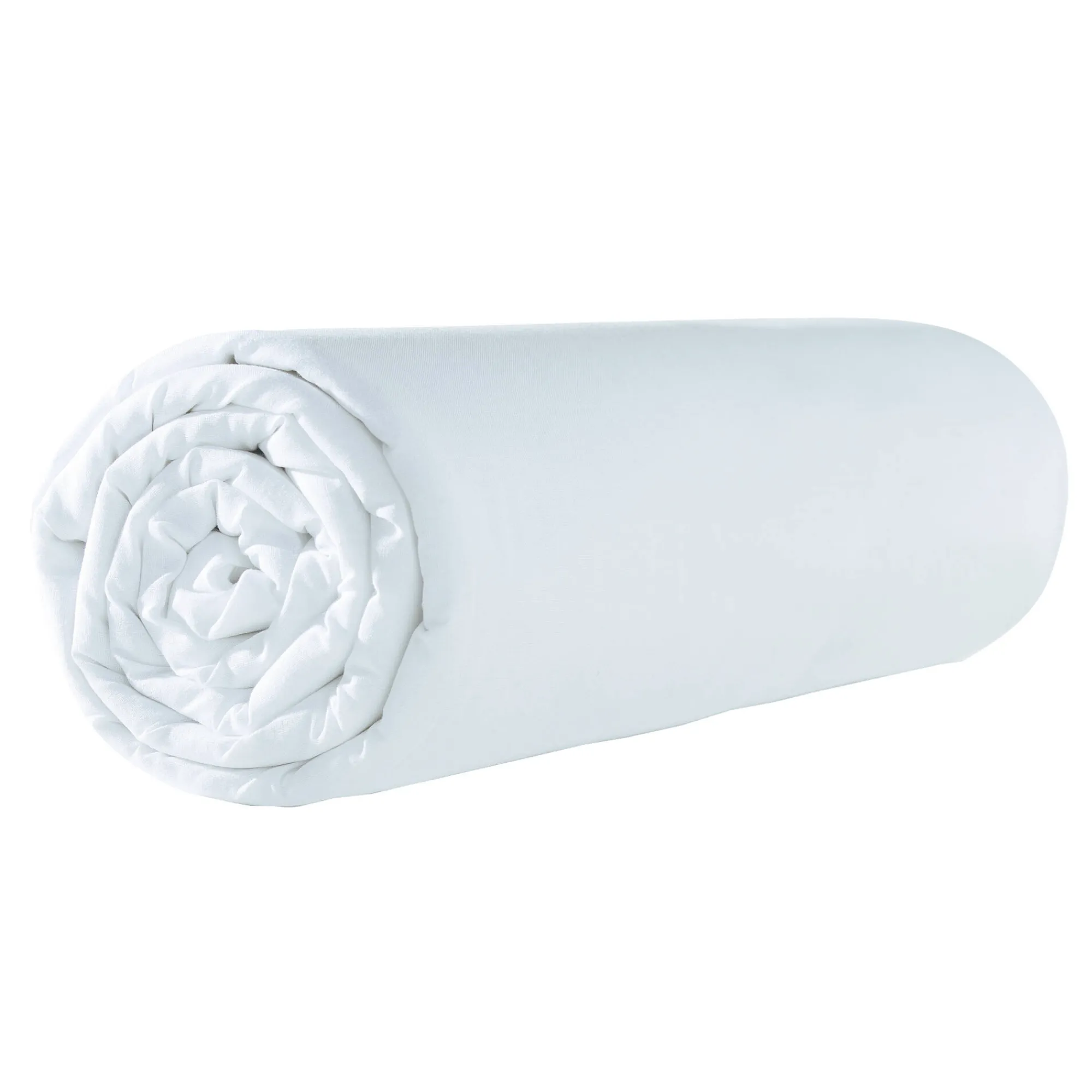 Hoeslaken<Colombine Effen hoeslaken in jersey, hoekdiepte 40 cm wit