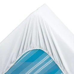Hoeslaken<Colombine Effen hoeslaken in polyester-katoen, hoekdiepte 32 cm wit