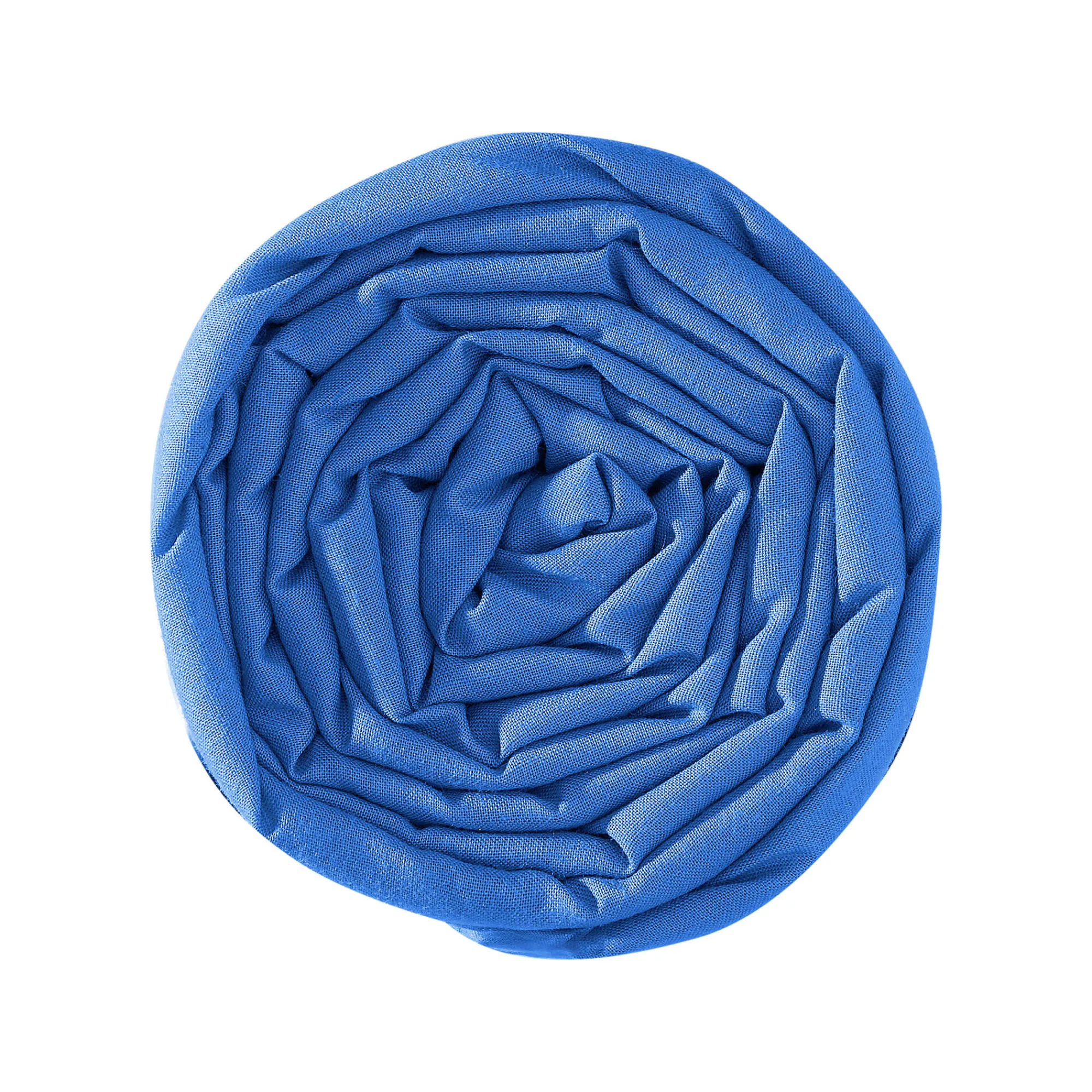 Hoeslaken<Colombine Effen hoeslaken in polyester-katoen voor gelede bedbodems, hoeken van 26 cm oceaanblauw