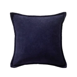 Kussen<Blancheporte Effen kussen in ribvelours marine