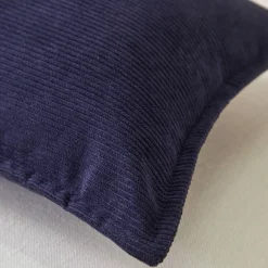 Kussen<Blancheporte Effen kussen in ribvelours marine
