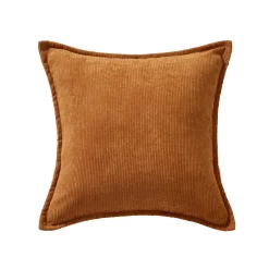 Kussen<Blancheporte Effen kussen in ribvelours karamel