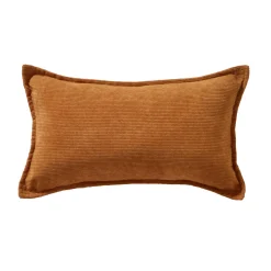 Kussen<Blancheporte Effen kussen in ribvelours karamel