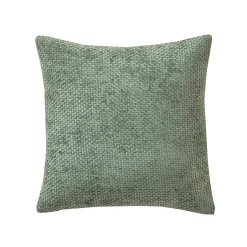Kussenhoes<Blancheporte Effen kussenhoes in chenilleweefsel - set van 2 groen