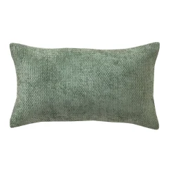 Kussenhoes<Blancheporte Effen kussenhoes in chenilleweefsel - set van 2 groen